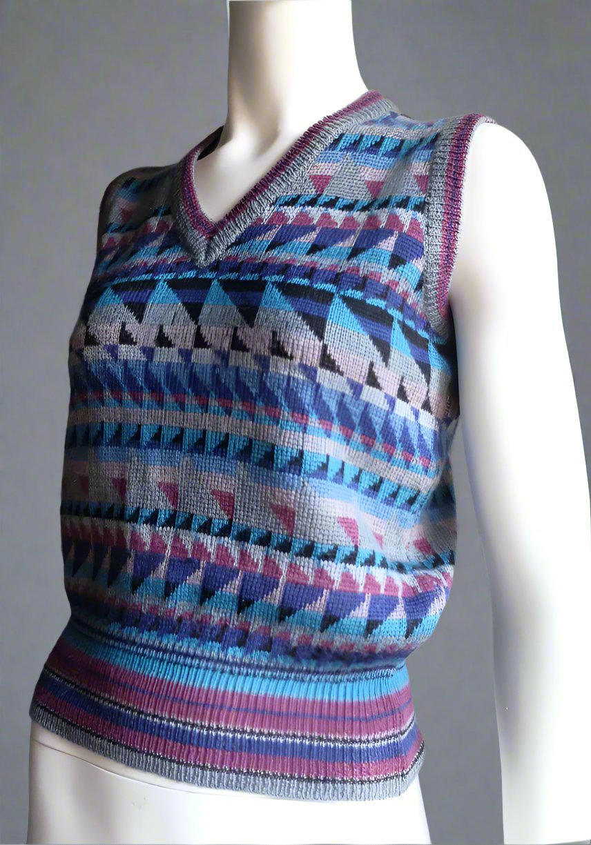 1980's Boho Knitted Vest