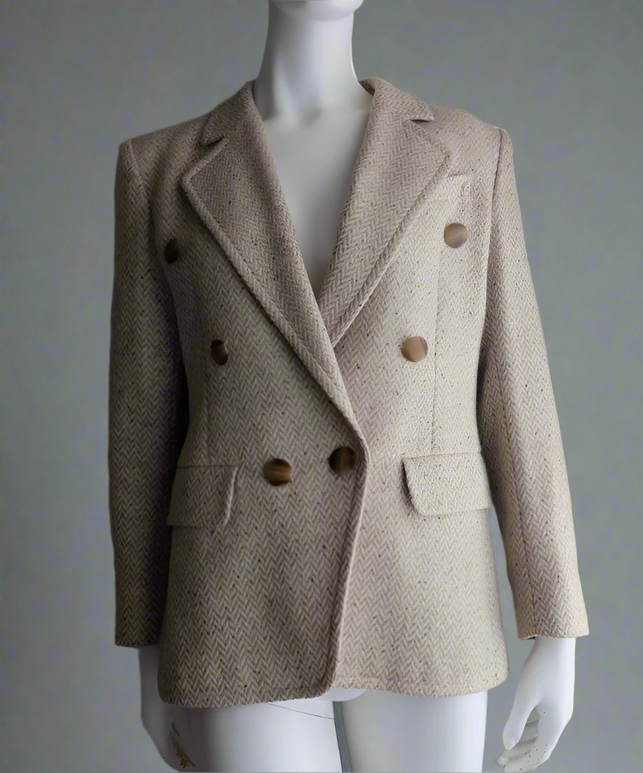 Cream Woollen 1990s Guy Laroche