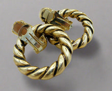 Load image into Gallery viewer, 1980&#39;s Gold plated Twist Hoop
