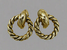 Load image into Gallery viewer, 1980&#39;s Gold plated Twist Hoop
