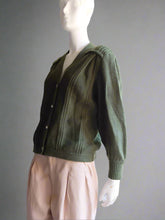 Load image into Gallery viewer, Vintage 80&#39;s Khaki Green Knit Made in Spain
