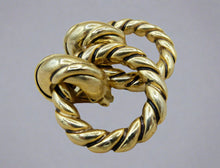 Load image into Gallery viewer, 1980&#39;s Gold plated Twist Hoop
