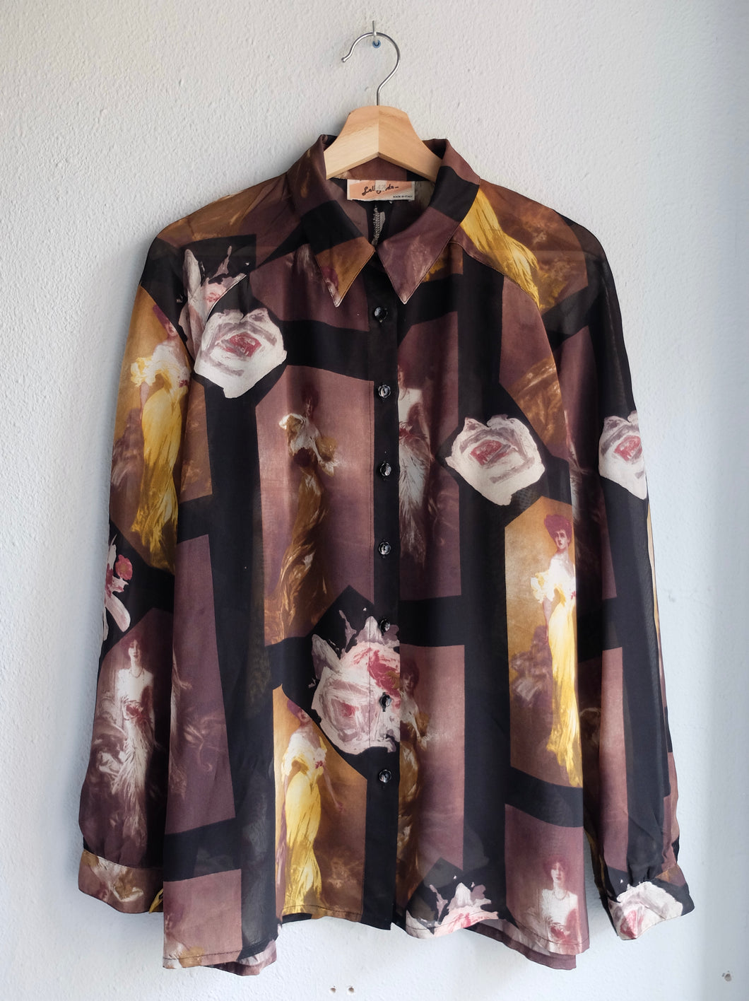 1980's Bohemian Floral Italian Blouse